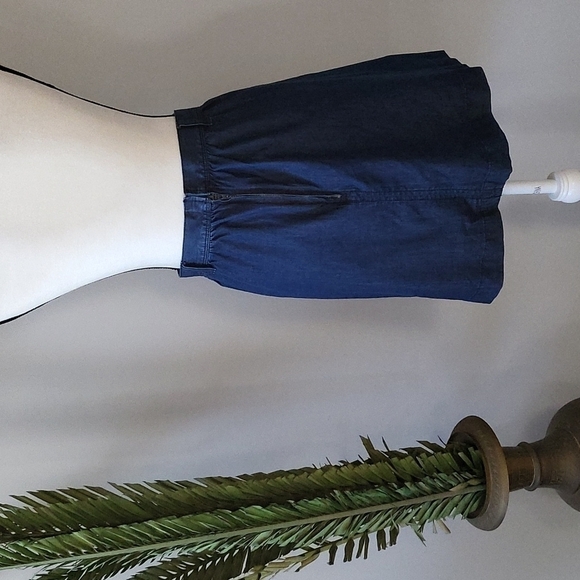 GAP 1969 dark wash chambray a-line mini skirt NWT - Picture 2 of 11